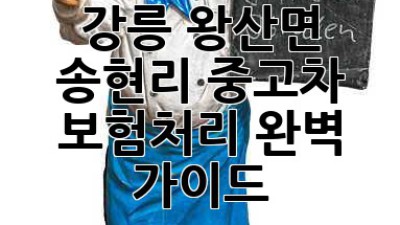 강릉 왕산면 송현리 중고차 보험처리 완벽 가이드