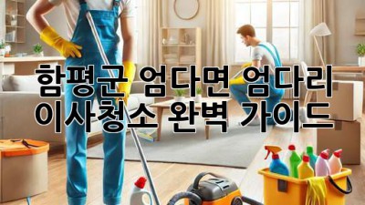 함평군 엄다면 엄다리 이사청소 완벽 가이드 ✨